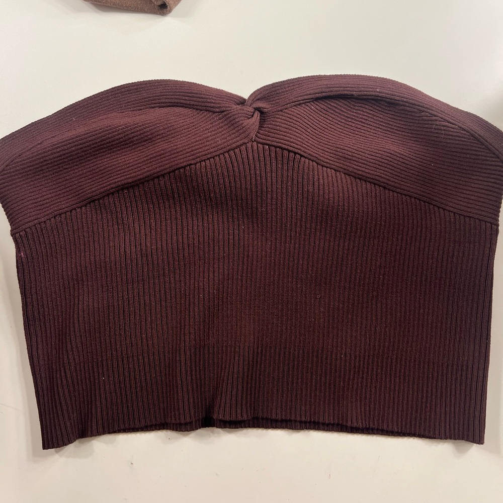 Brown tube top